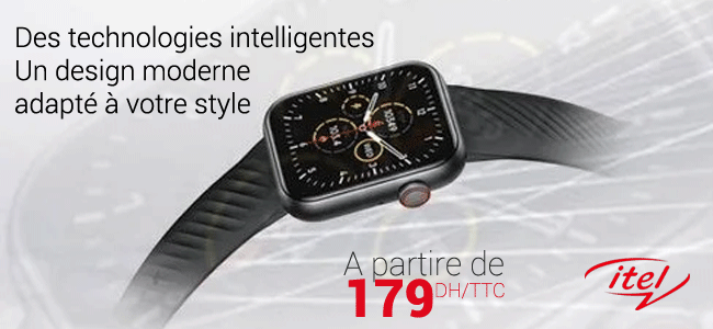 smartwatch itel a petit prix pas cher maroc