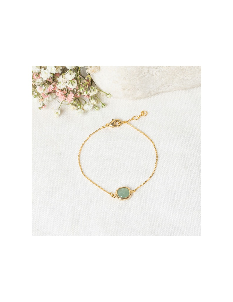 Bracelet "Lilou" Aventurine verte (3R/S158Vj)