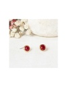 Boucles d'oreilles "Lou" Agate rouge (3E/A661Rj)