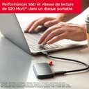 Disque dur portable SanDisk SSD 2To 520 Mo/s (SDSSDE30-2T00-G25)