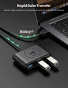 Adaptateur Ugreen HUB USB 3.0 vers 4 ports USB 3.0 4 en 1 0.5M (20290)