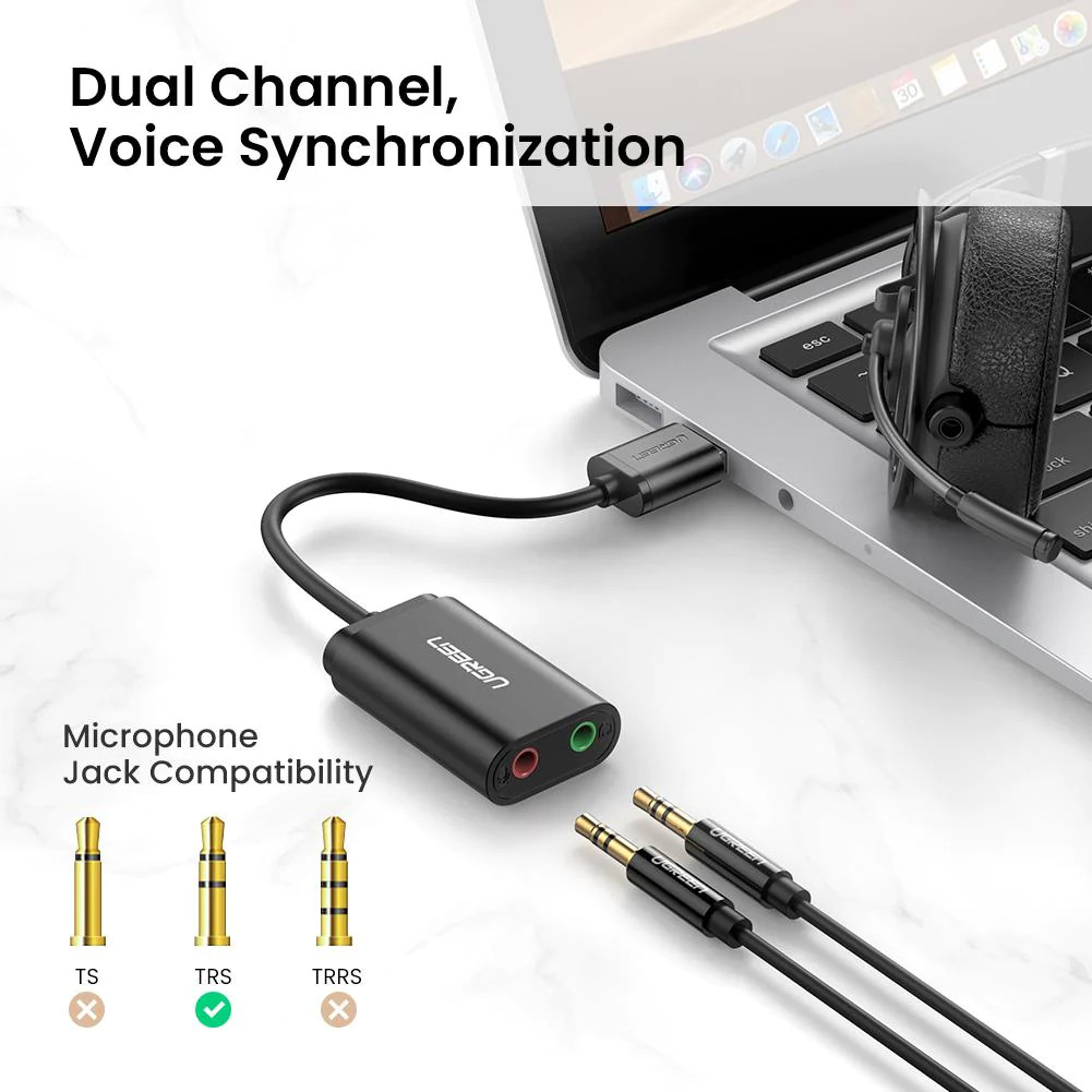 Adaptateur USB-A vers Jack 3.5 mm audio Stereo (30724)