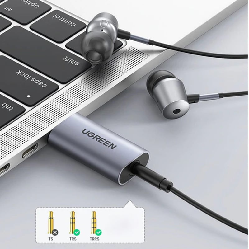 Adaptateur USB-A vers Jack 3.5 mm audio Ugreen (80864)