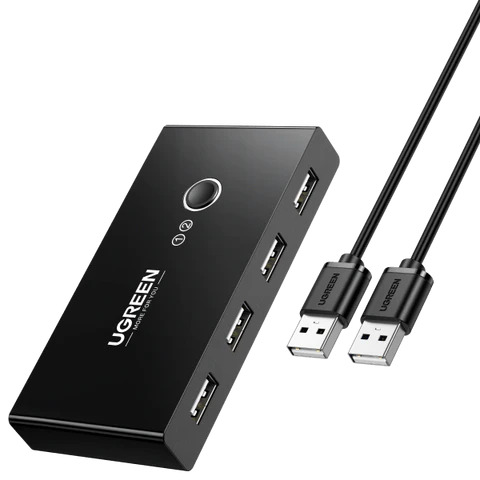 Switch Ugreen USB 2.0 - 4 Ports pour 2 PC 2 Entrées 4 Sorties USB (30767)