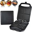 General Panini 3 En 1, Sandwich Maker Et Gaufrier, Plaques Antiadhésives, Grille viande Multifonction, 1200W