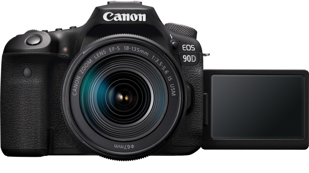 Appareil photo Reflex Canon EOS 90D + objectif EF-S 18-135mm IS USM (3616C017AA)