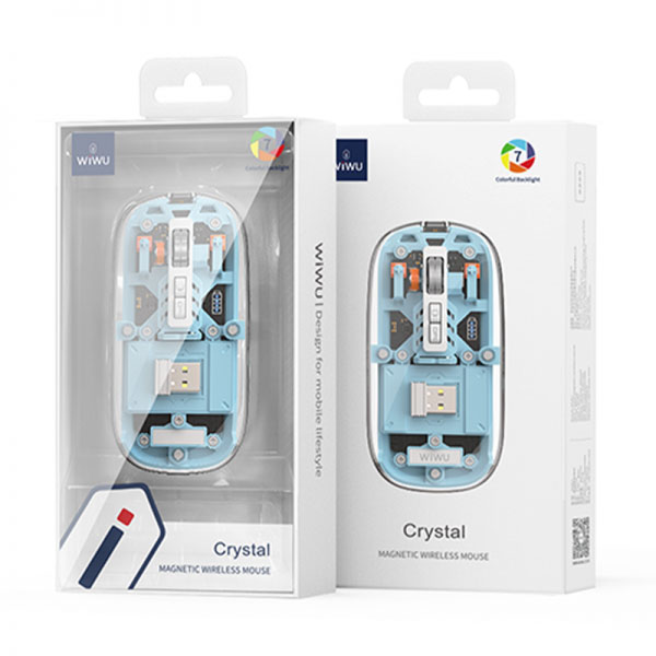 Souris Sans Fil Magnétique Transparente WiWU Crystal