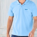 POLO LEGEND unisexe Bleu ciel 100% cotton