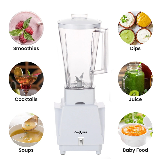 Blender Cookman 1L 400w avec moulin épice 2 in 1