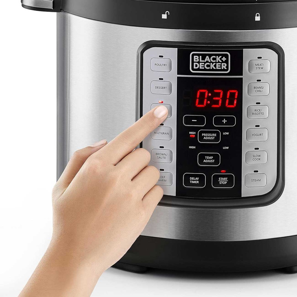 Black+Decker Smart Electric Pressure Cooker 6L (pcp1000-b5)