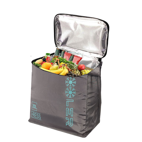 Sac isotherm 20L avec poches latérales Gris
