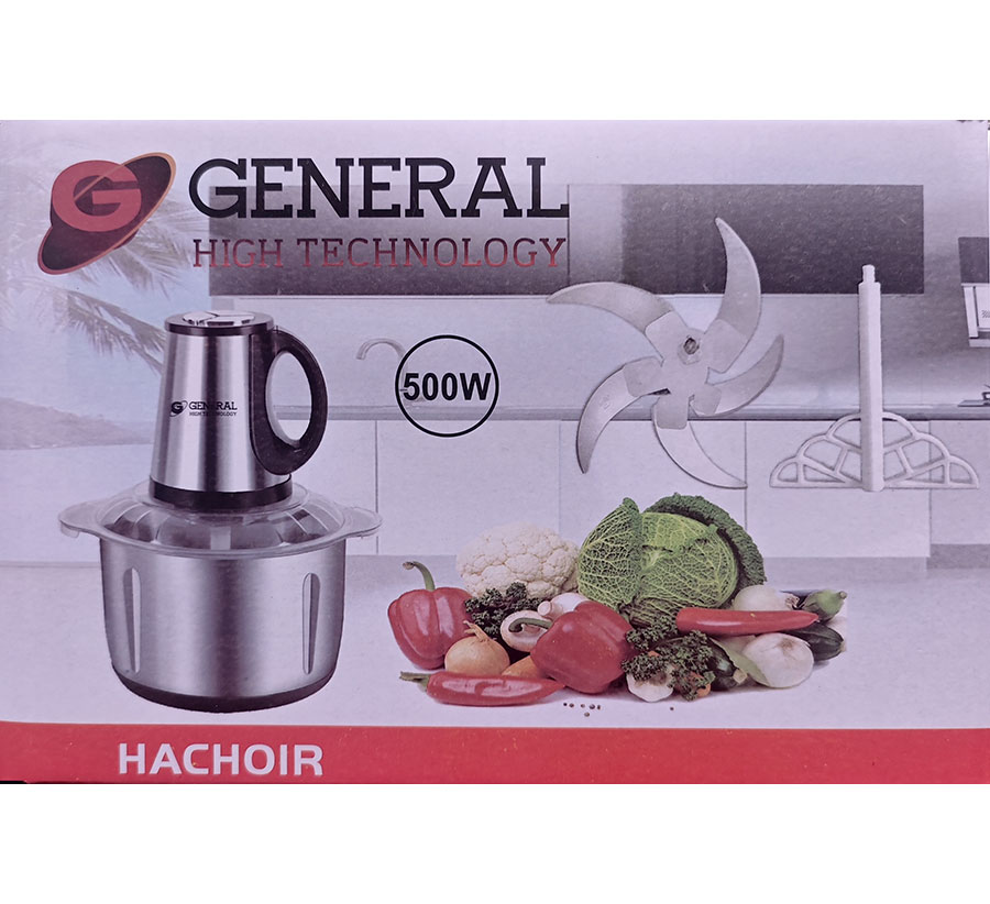 General Robot hachoir inox 500w, 5 litre 3 vitesses pour aliment, viande