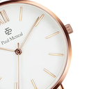 Montre Paul McNeal à quartz en cuir Blanc (MAG-0014R)