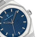 Montre Paul McNeal à quartz en acier argenté et bleu (PXBV)