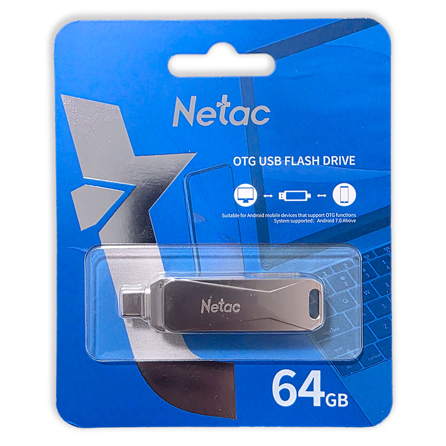 Clé USB 64Go à double interface Type-C + USB-3 NETAC U782C