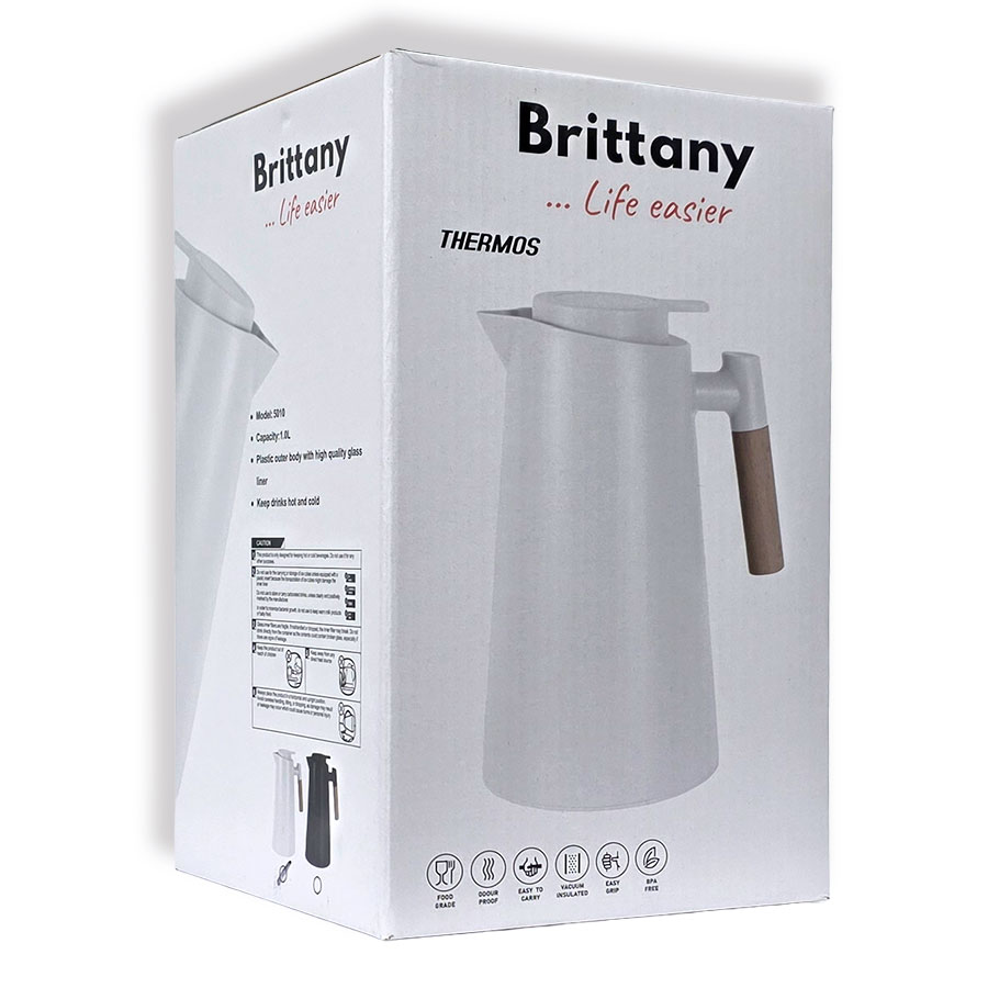 Thermos 1L, Chaud & Froid, Blanc Brittany
