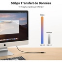 Ugreen Câble USB 3.0 vers Female USB 3.0 - 1 mètre (10368)