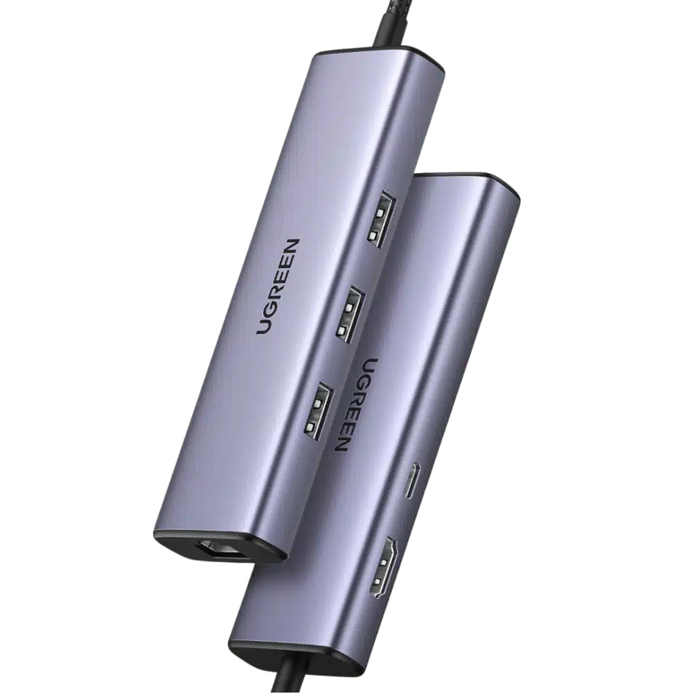 Ugreen HUB USB-C 6 en 1 Supporte PD (Power Delivery) 100W Recharge (15598)
