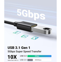 Ugreen adaptateur USB-C Male vers USB 3.0 A Female (30701)