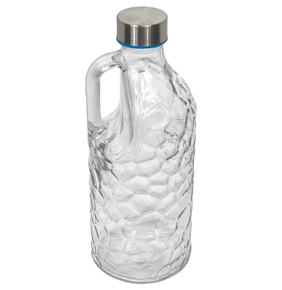 CARAFE EN VERRE ELEGANTE PANDIANI AVEC COUVERCLE Bouteille 1,2L