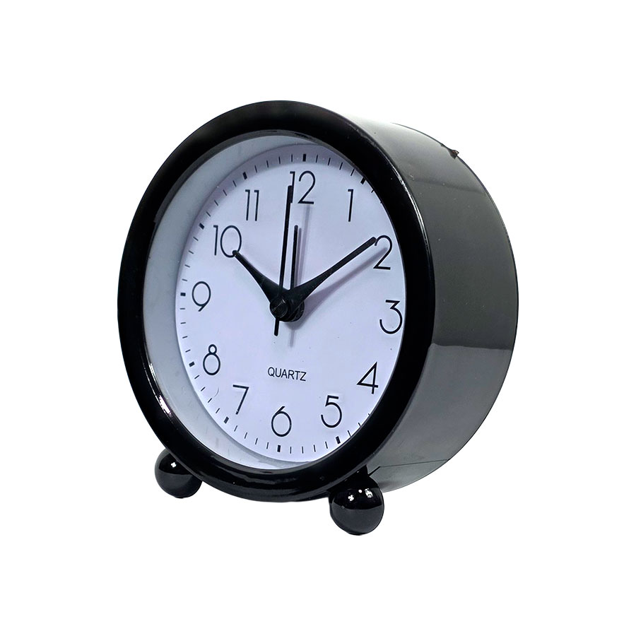 Pandiani Horloge Réveil de table analogique noir – Quartz