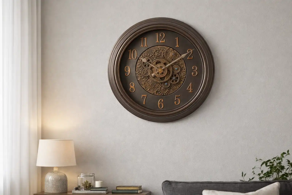 Pandiani Horloge murale style industriel en mouvement 40CM