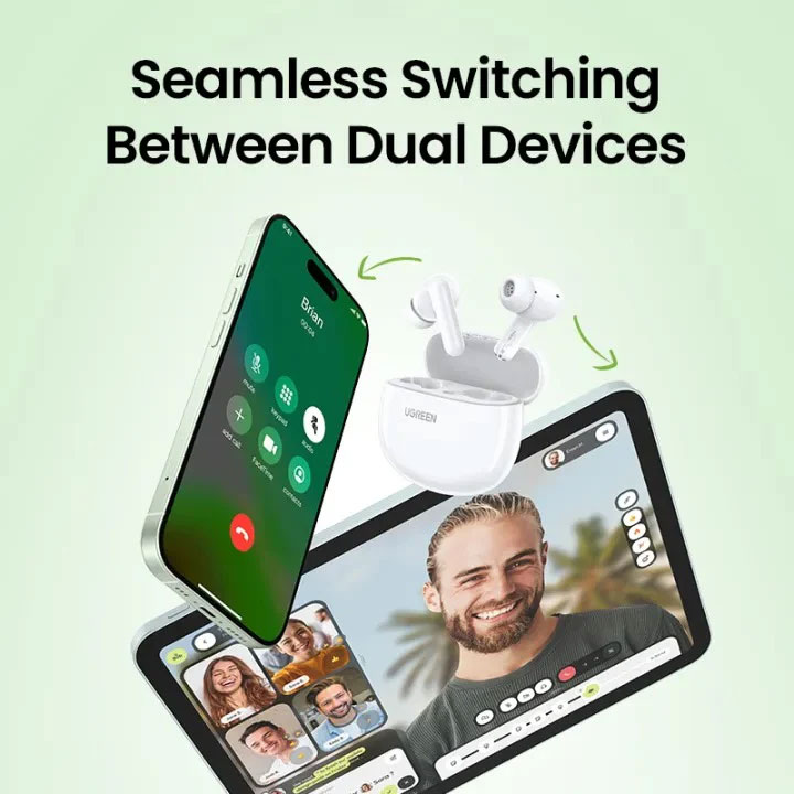 UGREEN Écouteurs Buds Sans Fil HiTune P3 – Bluetooth 5.4 – Blanc