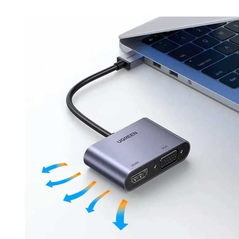Ugreen Adaptateur USB-A 3.0 Mâle vers HDMI / VGA (20518)