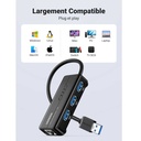 HUB USB 3.0 à 3 USB 2.0 + RJ45 Ugreen (20265)