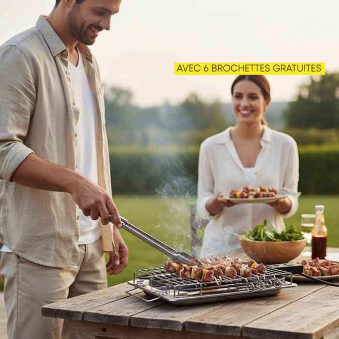 Barbecue éléctrique Grill GENERAL + 6 brochettes