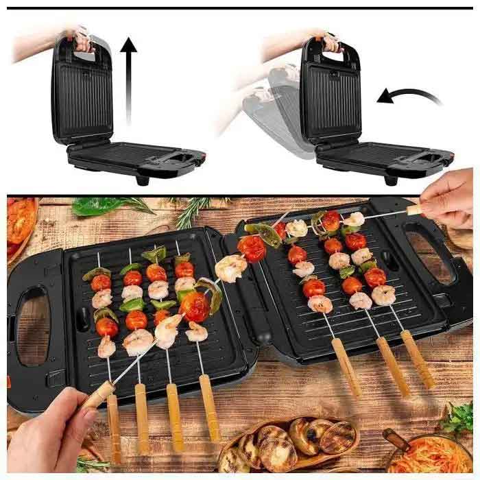 Machine à Panini General 1200W Gaufrier et Grill Électrique