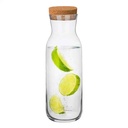 Bouteille, Carafe en verre transparent avec bouchon en liège 1,2L luxus