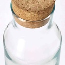 Bouteille, Carafe en verre transparent avec bouchon en liège 1,2L luxus