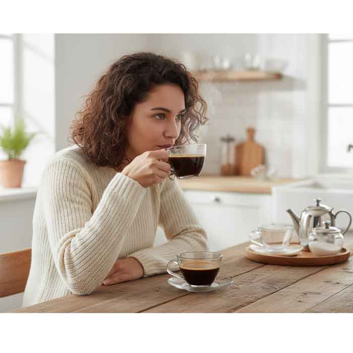 Service de 6 Tasses avec sous tasses café ou thé, Paris TEA