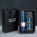 Thermos Bouteille Isotherme Luxus TL500B avec 3 Tasses Bleu 500ml