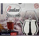 Bouilloire traditionnelle Pandiani 2 litres en acier inoxydable avec poignée isolante - Bazarcom Maroc