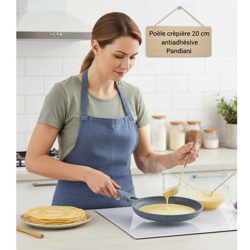 Pandiani Poêle crêpière 20 cm antiadhésive