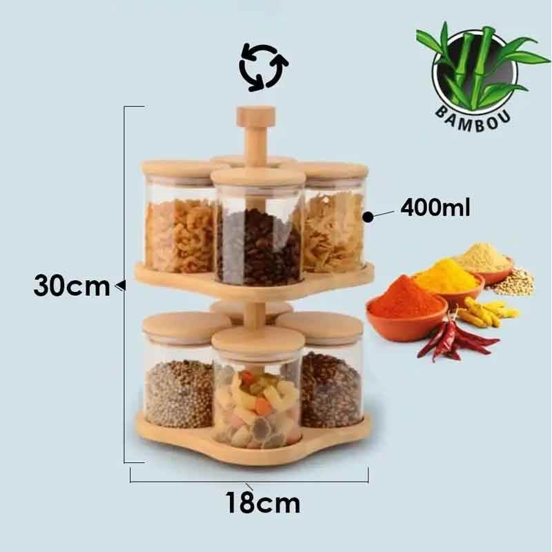 service-a-epices-8-pieces-avec-support-kenz-bazarcom-maroc