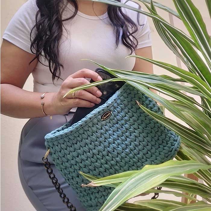 sac-handys-jersey-vert-maille-fait-main-bazarcom-maroc