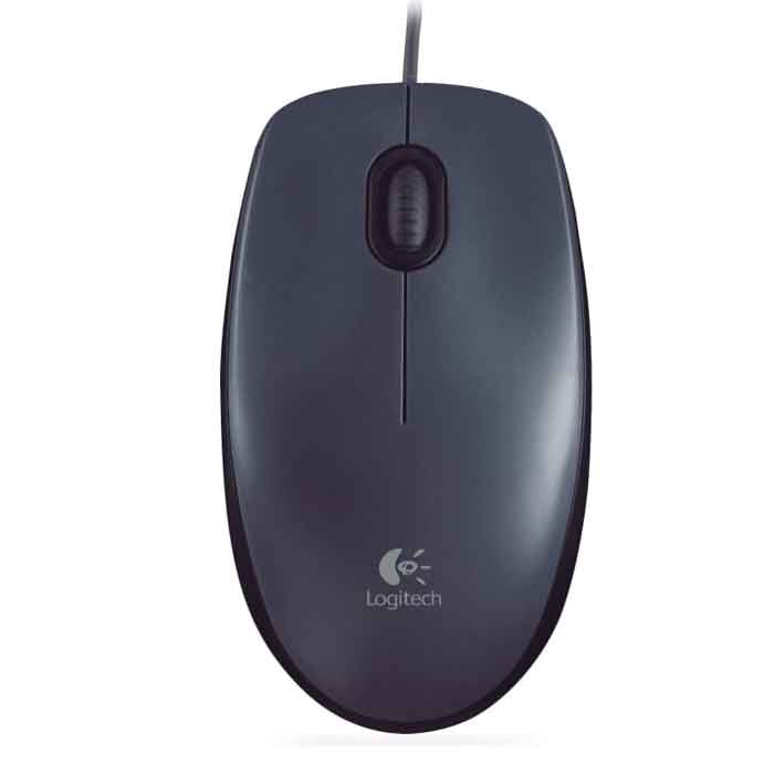 Vue de face de la souris Logitech M90 filaire USB
