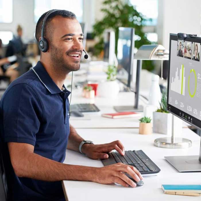Casque stéréo Logitech H111 noir avec microphone réglable