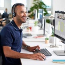 Casque stéréo Logitech H111 noir avec microphone réglable