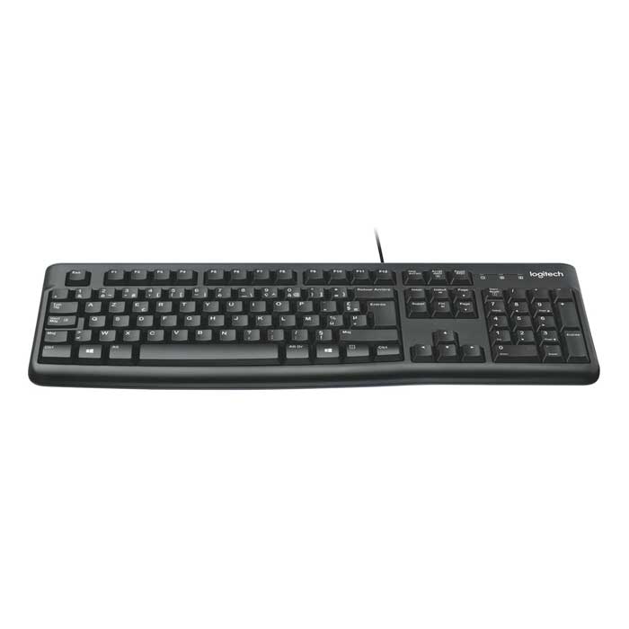 Clavier filaire Logitech K120 USB AZERTY noir avec pavé numérique