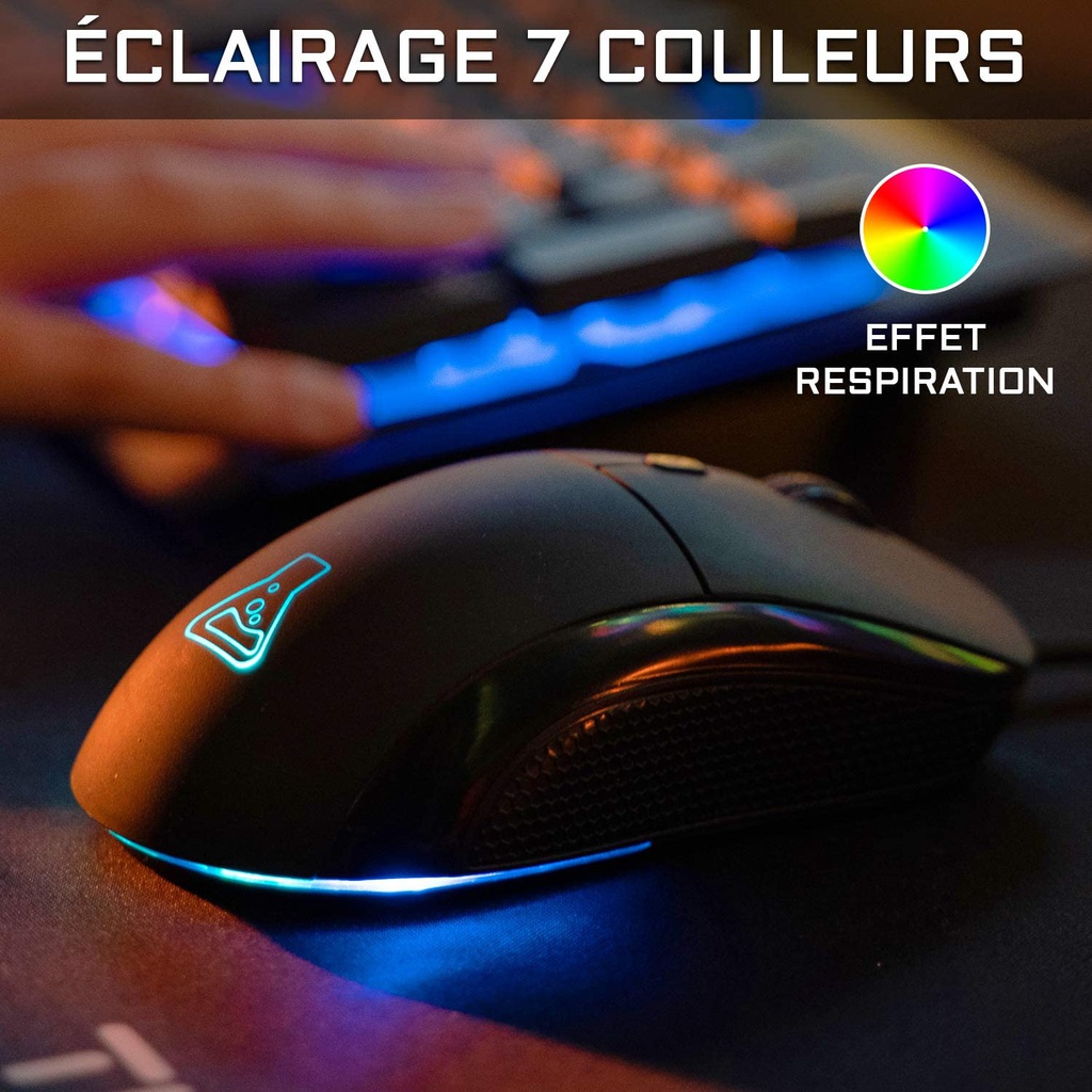 Pack Gamer Clavier + Souris The G-LAB Combo Iridium