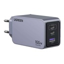Chargeur rapide UGREEN Nexode Pro 100W GaN 3 ports avec câble USB-C 1,5 m