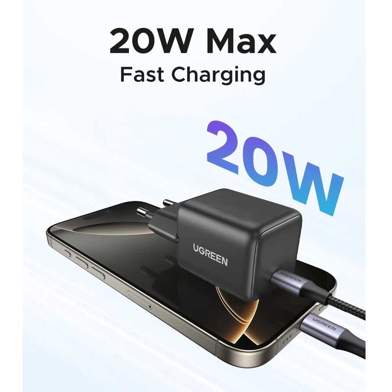 Chargeur rapide UGREEN X512 20W USB-C GaN EU