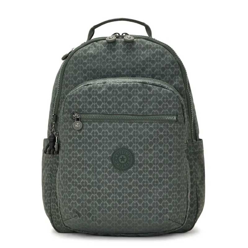 Sac à dos Kipling Seoul Sign Green Embosse 27 L pour PC 15"