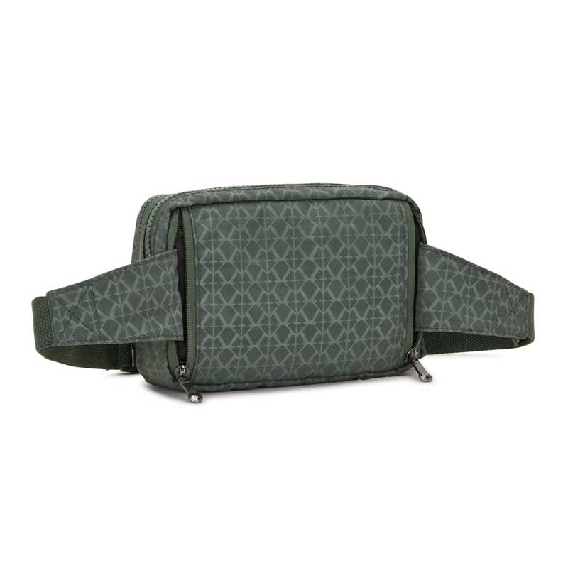Sac bandoulière Kipling Abanu Multi Sign Green Embosse convertible en banane