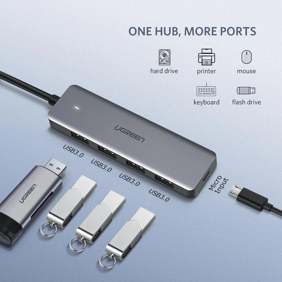 Hub Ugreen USB 3.0 a 4 ports