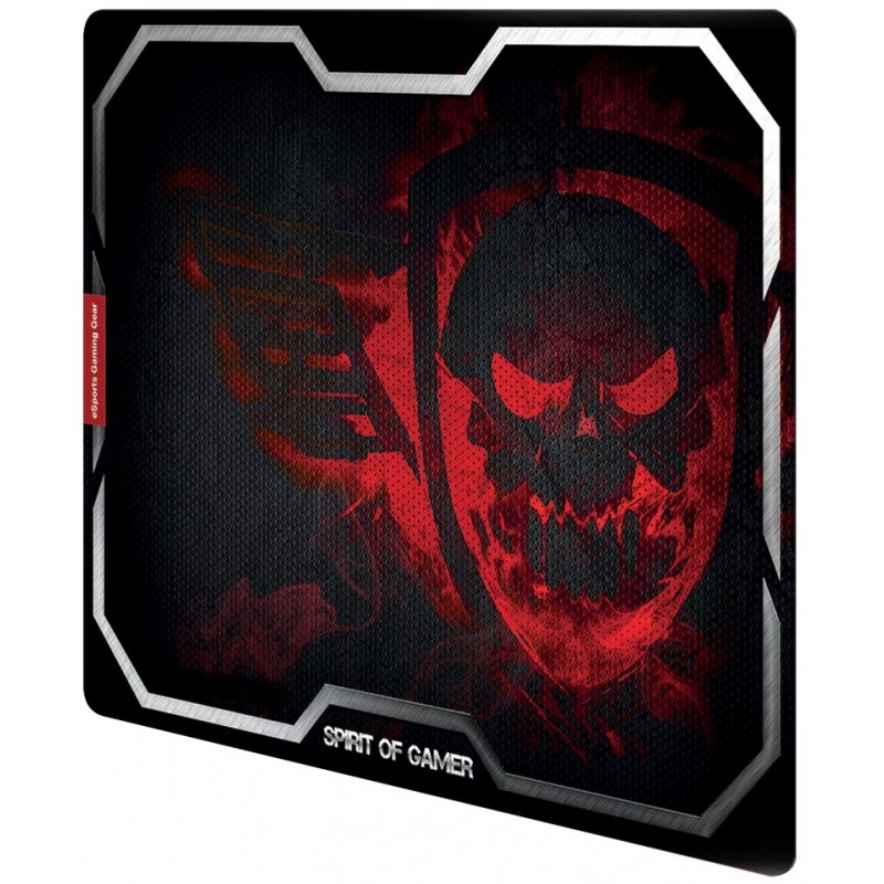 Tapis de souris de jeu Spirit Of Gamer Smokey Skull King Rouge